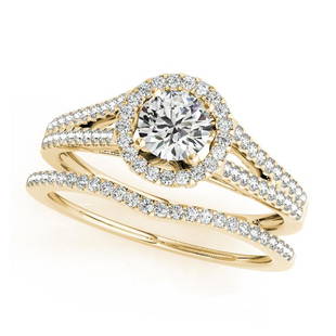 Natural 2.03 CTW Diamond Engagement Ring SET 18K Yellow Gold: Natural 2.03 CTW Diamond Engagement Ring SET 18K Yellow Gold Category: Yellow Gold Engagement Rings Style: Split Shank Halo Audience: For Women Ring Resizable: Yes Metal Type: 18K