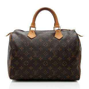 Louis Vuitton Vintage Monogram Canvas Speedy 30 Satchel: Louis Vuitton Vintage Monogram Canvas Speedy 30 Satchel Condition Quality: Fair Color: Brown Height: 9.5 in. Length: 12 in. Material: Coated Canvas/Leather Width: 7 in. Item