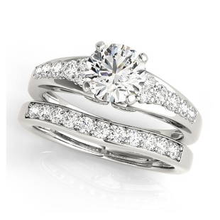 Natural 2.03 CTW Diamond Engagement Ring SET 18K White Gold: Natural 2.03 CTW Diamond Engagement Ring SET 18K White Gold Category: Rose Gold Engagement Rings Style: Vintage Side Stone Audience: For Women Ring Resizable: Yes Metal Type: 18K