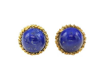 18 Kt Yellow Gold Lapis Clip On Earrings: 18 Kt Yellow Gold Lapis Clip On Earrings SKU: RBJsf785_6581513191527 Condition: Pre-Owned Note: All Sales are final. Need more pics? Please do not hesitate to ask if you have any question or
