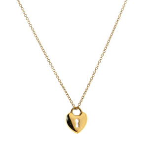 Tiffany & Co. Heart Lock Pendant Necklace 18K Rose Gold Mini: Tiffany & Co. Heart Lock Pendant Necklace 18K Rose Gold Mini Metal Type: 18K Rose Gold Metal Finish: High Polish Hallmarks Type: 750, Designer Signature Signature / Hallmark Location:
