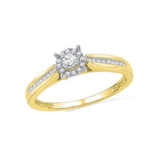 10kt Yellow Gold Round Diamond Solitaire Bridal Wedding Engagement Ring 1/6 Cttw: 10kt Yellow Gold Round Diamond Solitaire Bridal Wedding Engagement Ring 1/6 Cttw Metal Type10kt Yellow Gold Item Number100460 StyleSolitairesRing SizeRing size selectableCarats Total