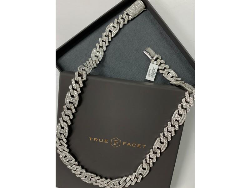 14K White Gold Mens 33.17ct Diamond Necklace: 14K White Gold Mens 33.17ct Diamond Necklace SKU: RBJ14KWHITEGO-5FCA7171E51AC Condition: Never Worn Final Sale: THIS ITEM IS FINAL SALE AND NOT RETURNABLE. Note: All Sales are final. Need more pics? P