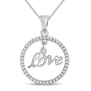 10k White Gold Round Diamond Womens Circular Captured Love Circle Pendant: 10k White Gold Round Diamond Womens Circular Captured Love Circle Pendant Metal Type10kt White Gold Item Number98648 StyleHeartCarats Total Weight *1/4 Ct.t.w.Primary Gem