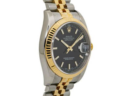 Rolex Datejust 116233 18K Two Tone Jubilee Black Dial Unisex Watch 36mm: Rolex Datejust 116233 18K Two Tone Jubilee Black Dial Unisex Watch 36mm SKU: RBJ194509661058-E Brand: Rolex Condition: Pre-Owned Model: 194509661058-E Note: All Sales are final. Need