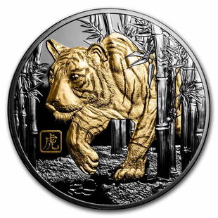 2022 Niue 5 oz Silver Black Proof Year Of the Tiger: 2022 Niue 5 oz Silver Black Proof Year Of the Tiger Product ID: 245026 Year: 2022 Grade: Proof Grade Service: None Denomination: 10 Dollars Mint Mark: Not Shown Metal Content: 5 troy oz 