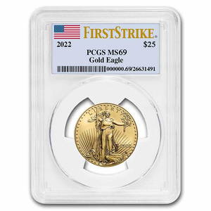 2022 1/2 oz American Gold Eagle MS-69 PCGS (FirstStrike)