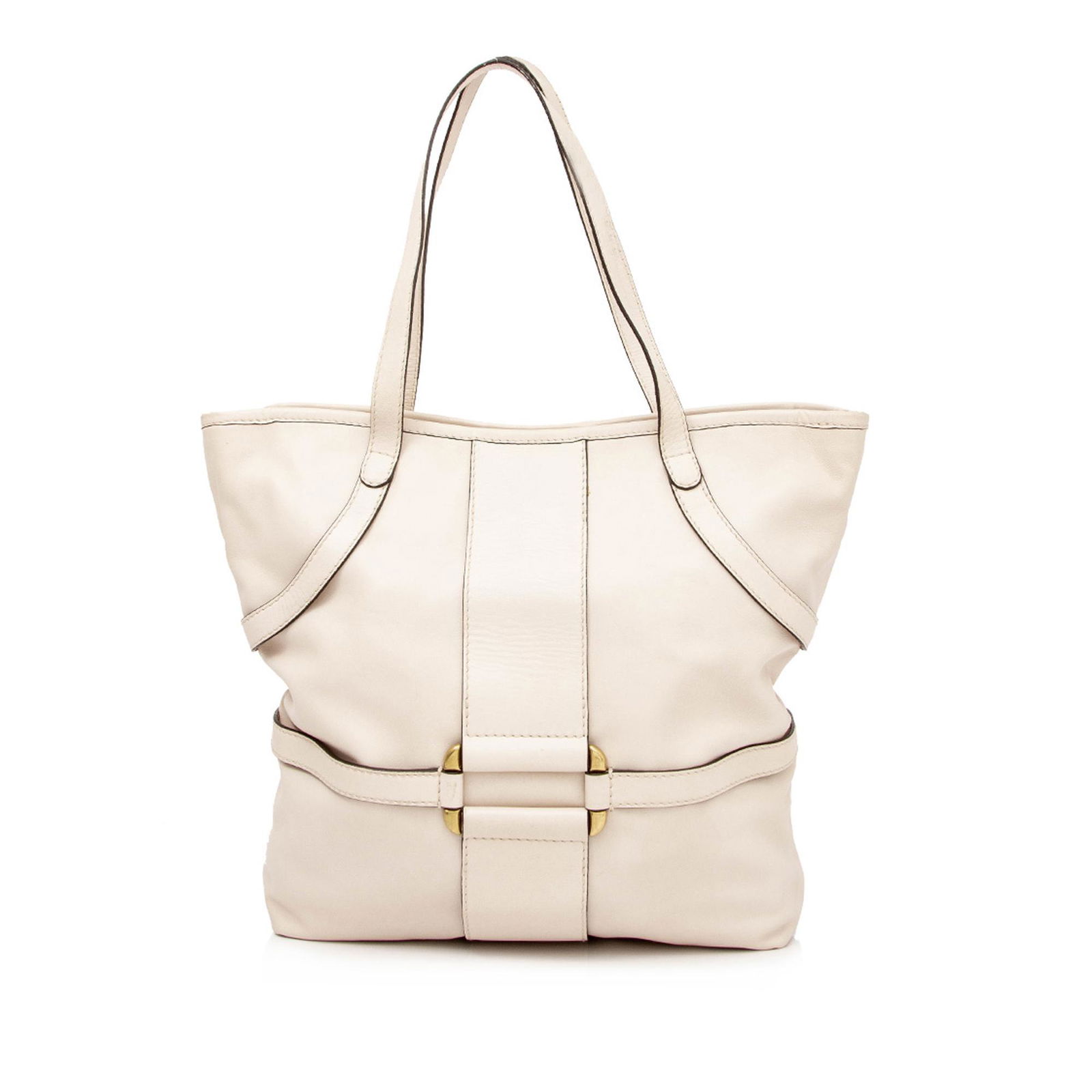 Alexander McQueen Leather Tote Bag: Alexander McQueen Leather Tote Bag Condition Quality: Fair Color: White Height: 13 in. Length: 12 in. Material: Calf Width: 4.5 in. Item Condition: Pre Owned SKU: SHG-20783 <