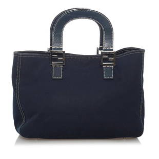 Fendi Denim Handbag: Fendi Denim Handbag Condition Quality: Fair Color: Blue Height: 8.25 in. Length: 10 in. Material: Denim Width: 4.5 in. Item Condition: Pre Owned SKU: RBJSHG-29756 Note: All