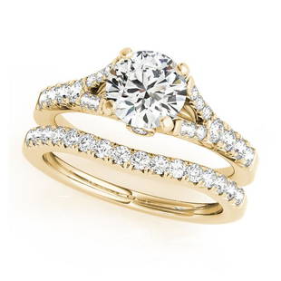 Natural 1.68 CTW Diamond Engagement Ring SET 14K Yellow Gold: Natural 1.68 CTW Diamond Engagement Ring SET 14K Yellow Gold Category: Yellow Gold Engagement Rings Style: Unique Cathedral Side Stone Audience: For Women Metal Type: 14K Yellow Gold 