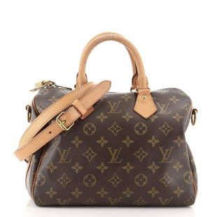 Louis Vuitton Speedy Bandouliere Bag Monogram Canvas 25: Louis Vuitton Speedy Bandouliere Bag Monogram Canvas 25 Exterior Color: Brown Interior Color: Brown Exterior Material: Canvas (Coated) Interior Material: Fabric Hardware Color: Gold 