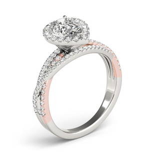 Natural 2.38 CTW Diamond Engagement Ring 14K Rose Gold: Natural 2.38 CTW Diamond Engagement Ring 14K Rose Gold Category: White Gold Engagement Rings Style: Multirow Pear Halo Audience: For Women Ring Resizable: Yes Metal Type: 14K Rose