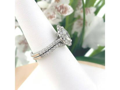 Marquise Diamond 1.46 Tcw Halo Design Engagement Ring And Diamond Band Set 14K: Marquise Diamond 1.46 Tcw Halo Design Engagement Ring And Diamond Band Set 14K SKU: RBJ174674860440-E Condition: Pre-Owned Model: 174674860440-E Item Specifics:Clarity: SI1Diamond Color: HMain