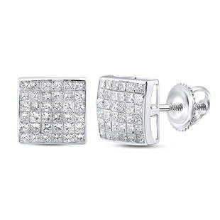 14kt White Gold Womens Princess Diamond Square Cluster Earrings 2 Cttw: 14kt White Gold Womens Princess Diamond Square Cluster Earrings 2 Cttw Metal Type14kt White Gold Item NumberGDI888547 StyleClustersCarats Total Weight *2 Ct.t.w.Primary Gem