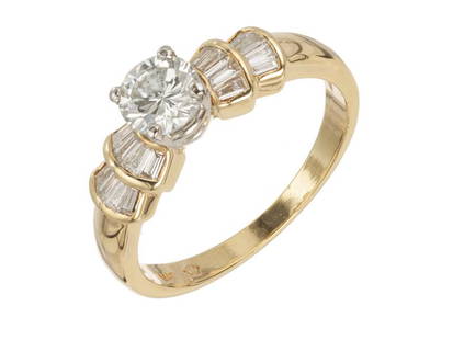 EGL Certified .57 Carat Diamond Yellow Gold Engagement Ring: EGL Certified .57 Carat Diamond Yellow Gold Engagement Ring SKU: RBJ382-351-6864-01C9A Condition: Pre-Owned Metal: gold Stone: Diamonds Stone: DiamondsType of Metal: goldDiamond engagement ring.