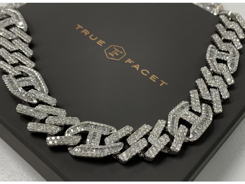 14K White Gold Mens 52.48CT Diamond Necklace: 14K White Gold Mens 52.48CT Diamond Necklace SKU: RBJ14KWHITEGO-5FCA74F65AAEE Condition: Never Worn Final Sale: THIS ITEM IS FINAL SALE AND NOT RETURNABLE. Note: All Sales are final. Need more pics? P