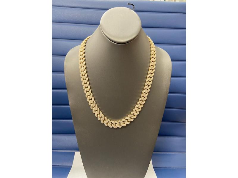 14K Yellow Gold Mens 20.37ct Diamond Link Necklace: 14K Yellow Gold Mens 20.37ct Diamond Link Necklace Product Code: 14KYELLOWG-5FC94F181FD9F Brand: Made For Us Condition: Never Worn Final Sale: THIS ITEM IS FINAL SALE AND NOT RETURNABLE. Details: Meta