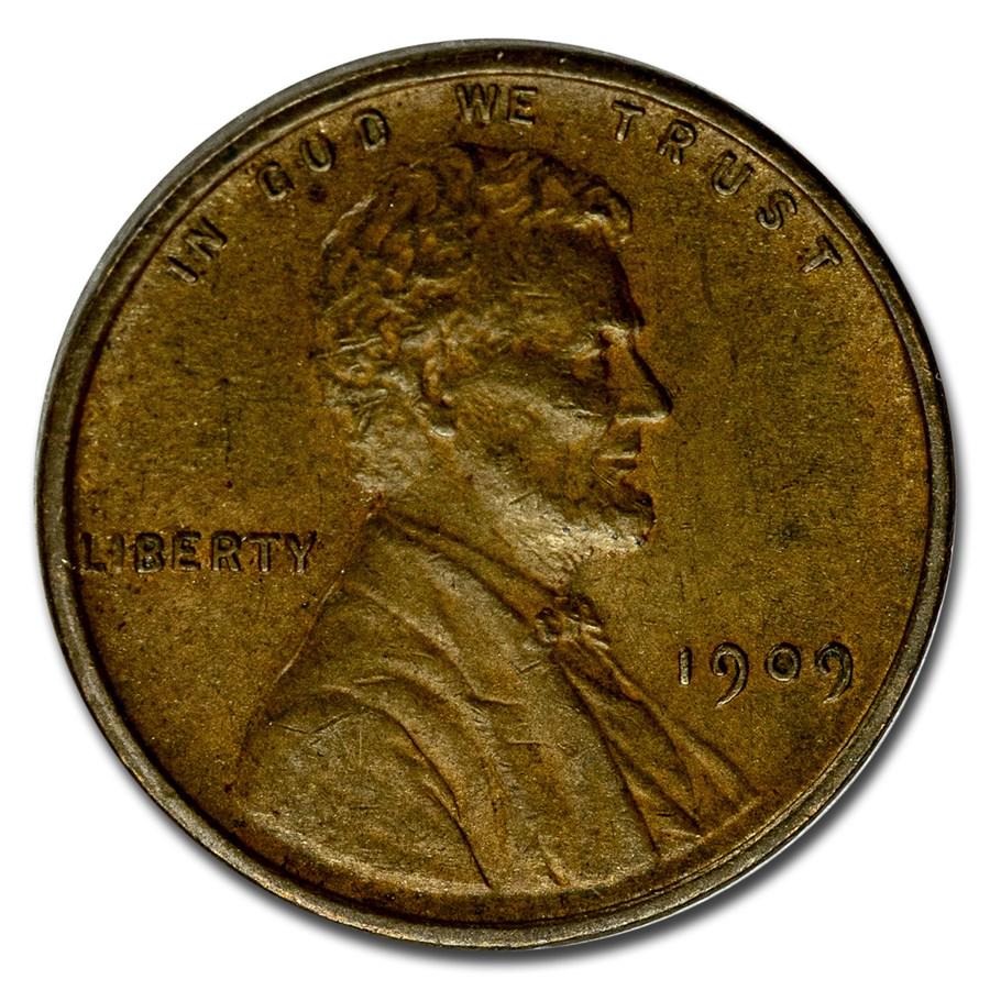 1909 VDB Lincoln Cent AU: 1909 VDB Lincoln Cent AU SKU: RBJ3479 Year: 1909 Grade: Almost Unc Grade Service: None Denomination: $0.01 Mint Mark: P - Philadelphia (Not Shown) Metal Content: 0 troy oz Purity