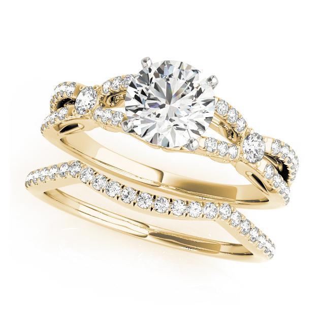 Natural 1.55 CTW Diamond Engagement Ring SET 18K Yellow Gold: Natural 1.55 CTW Diamond Engagement Ring SET 18K Yellow Gold Category: Yellow Gold Engagement Rings Style: Unique Infinity Audience: For Women Ring Resizable: Yes Metal Type: 18K Yellow Gold