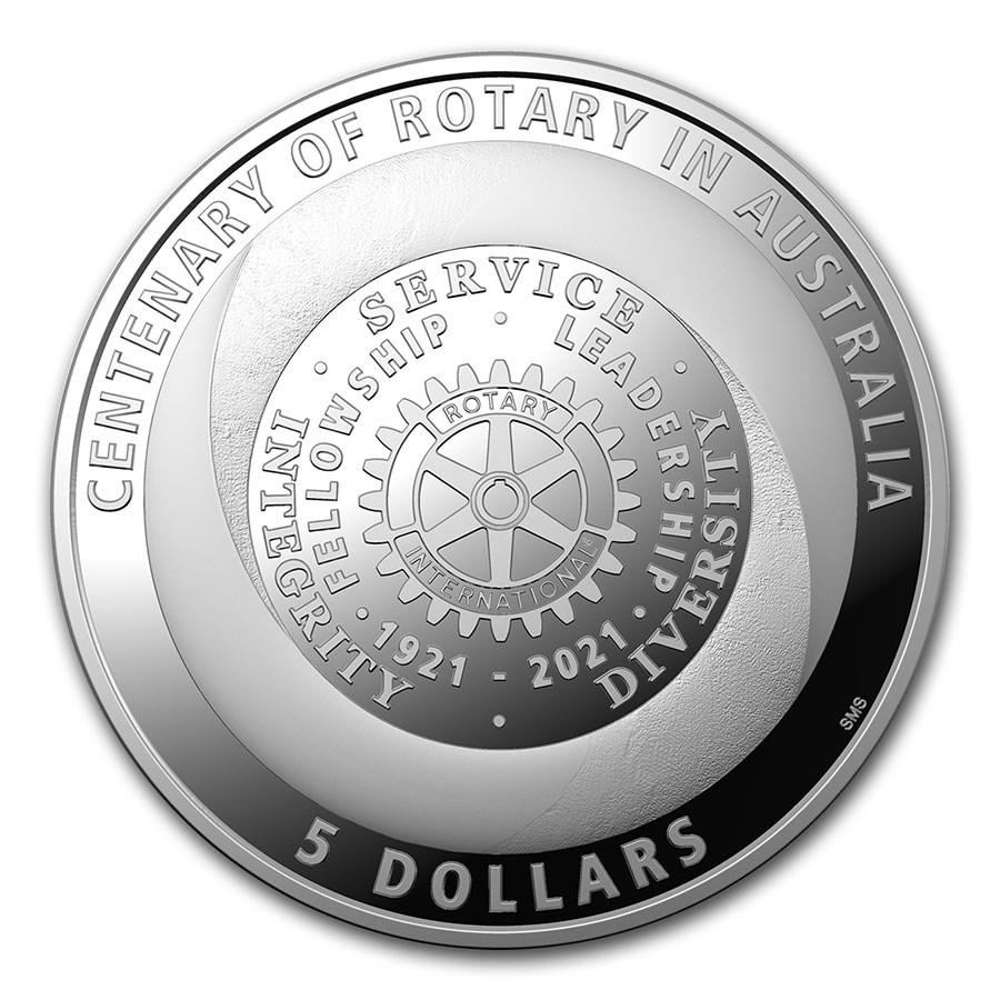 2021 Australia Silver $1 Centenary of Rotary Proof: 2021 Australia Silver $1 Centenary of Rotary Proof Product ID: 228578 Year: 2021 Grade: Proof Grade Service: None Denomination: $1.00 Dollar Mint Mark: N/A - Not Available Metal Content: