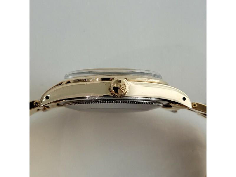 Mens Rolex Oyster Perpetual 1014 34mm Automatic Gold Capped: Mens Rolex Oyster Perpetual 1014 34mm Automatic Gold Capped Product Code: 255239809020-E Brand: Rolex Condition: Pre-Owned Model: Rolex Oyster Perpetual Details: Item Specifics: Band Color: Gold Band