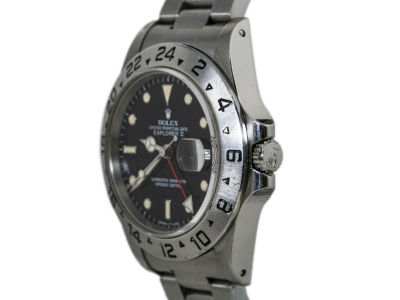 Rolex Explorer II 16550 Vintage Spider Rail Dial Automatic Watch 40MM: Rolex Explorer II 16550 Vintage Spider Rail Dial Automatic Watch 40MM Product Code: 324497802494-E Brand: Rolex Condition: Pre-Owned Model: Explorer Ii Details: Item Specifics: Band Color: Silver Band