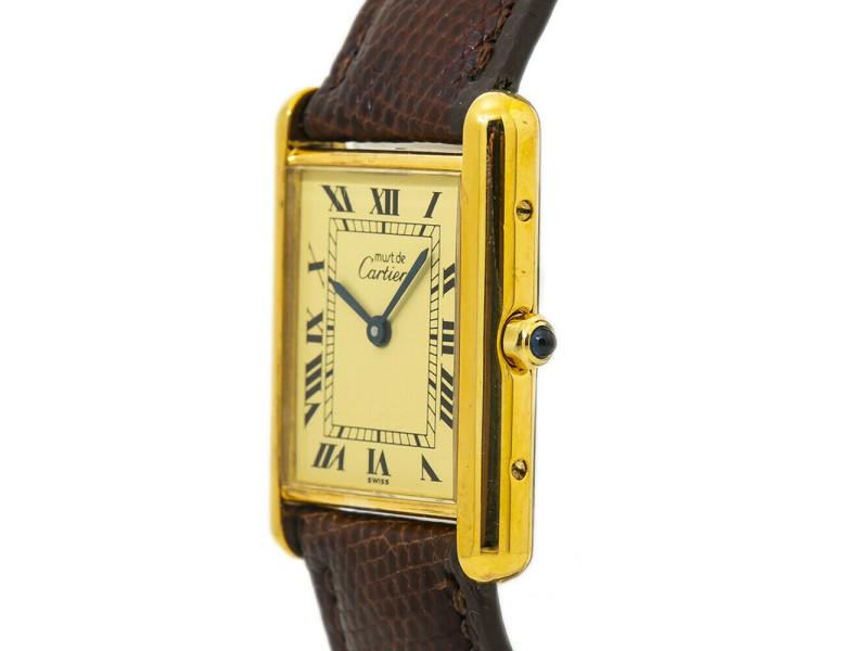 Cartier Must De Cartier Tank Vintage 81008 Quartz Watch Off-White Dial 24x30mm: Cartier Must De Cartier Tank Vintage 81008 Quartz Watch Off-White Dial 24x30mm Product Code: 325094169058-E Brand: Cartier Condition: Pre-Owned Model: 325094169058-E Details: Item Specifics: Brand: Ca