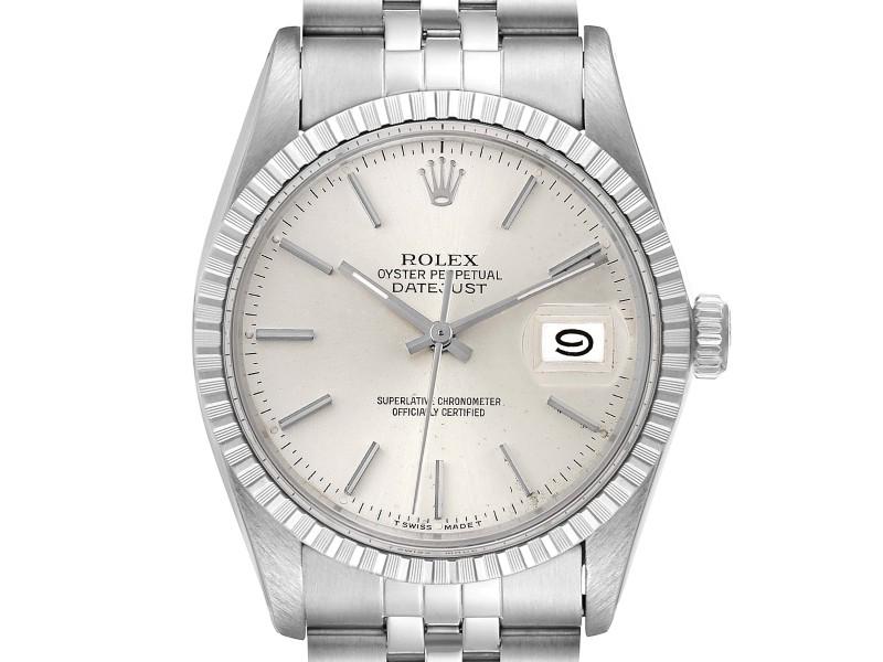 Rolex Datejust Silver Dial Vintage Steel Mens Watch: Rolex Datejust Silver Dial Vintage Steel Mens Watch Product Code: 38521-34CB0 Brand: Rolex Condition: Pre-Owned Details: Rolex Datejust Silver Dial Vintage Steel Mens Watch . Officially certified chro
