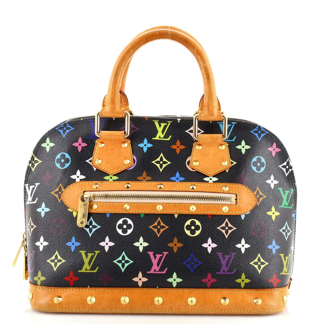 Louis Vuitton Alma Handbag Monogram Multicolor PM: Louis Vuitton Alma Handbag Monogram Multicolor PM Exterior Color: Black, Multicolor Interior Color: Neutral Exterior Material: Canvas (Coated) Interior Material: Microfiber Hardware Color: Gold Ac