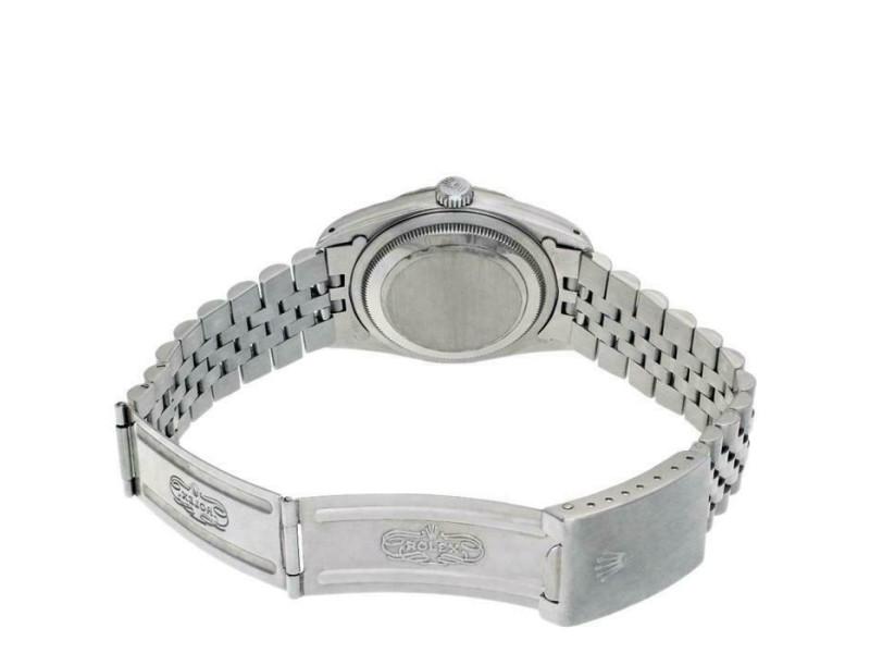 Rolex Datejust 36mm 16234 Unisex Black MOP White Gold 36mm 1 Year Warranty: Rolex Datejust 36mm 16234 Unisex Black MOP White Gold 36mm 1 Year Warranty Product Code: 323976598429-E Brand: Rolex Condition: Pre-Owned Model: Datejust 36mm Item Specifics:Band Color: SilverBand Mat