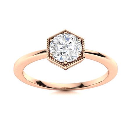 Natural 0.61 CTW Diamond Solitaire Ring 14K Rose Gold: Natural 0.61 CTW Diamond Solitaire Ring 14K Rose Gold Manufacturer's Suggested Retail Price: $5400.00 Center Stone: 1 Diamond @ 0.61 ctw Center Stone Color: G-H Center Stone Clarity: SI1 Center Stone 