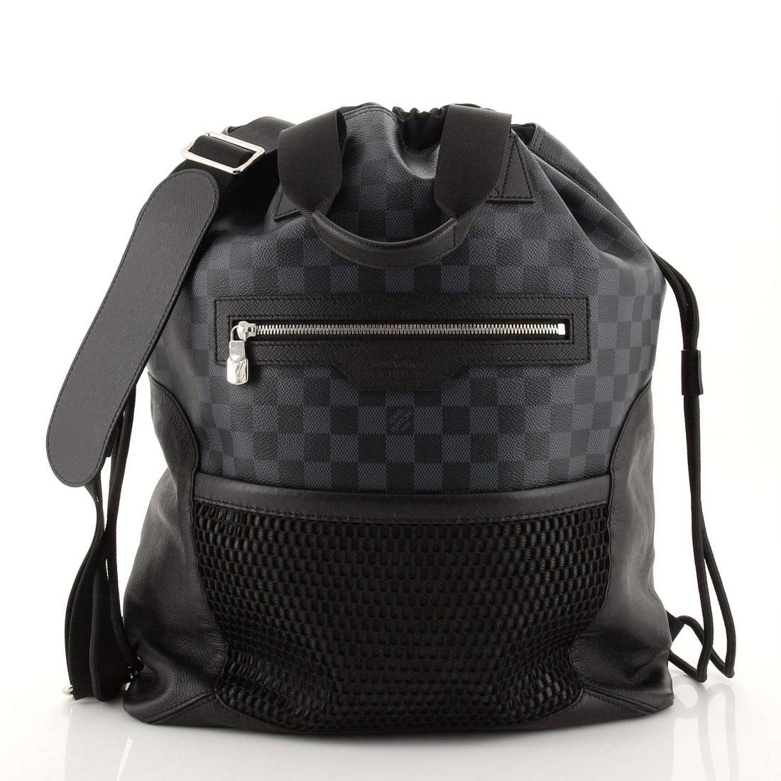 Louis Vuitton Matchpoint Hybrid Backpack Damier Cobalt: Louis Vuitton Matchpoint Hybrid Backpack Damier Cobalt Exterior Color: Blue Interior Color: Black Exterior Material: Canvas Coated Interior Material: Nylon Hardware Color: Silver Accessories: Dust