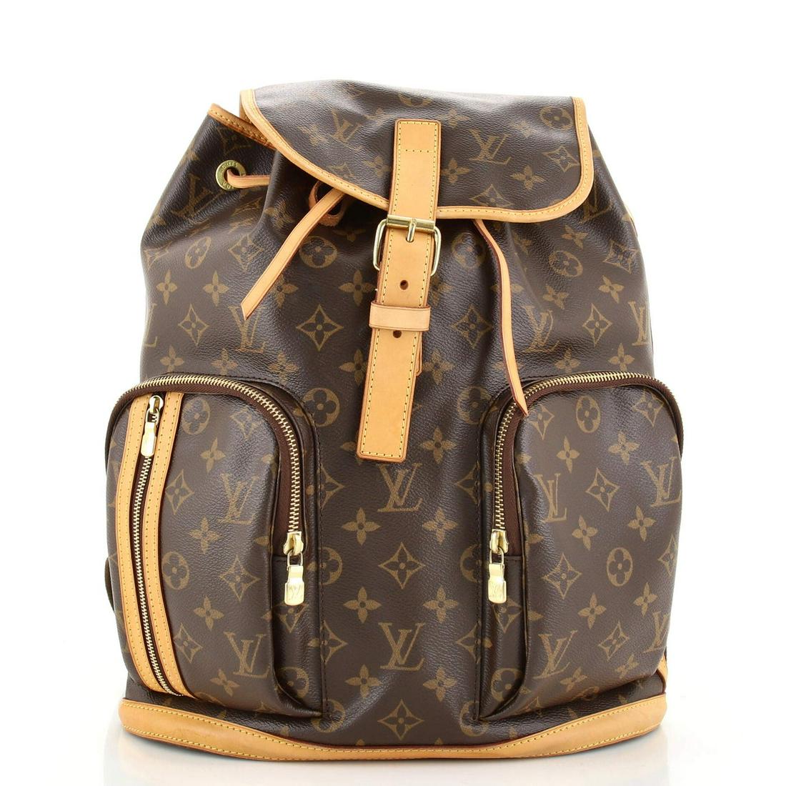 Louis Vuitton Bosphore Backpack Monogram Canvas: Louis Vuitton Bosphore Backpack Monogram Canvas Exterior Color: Brown Interior Color: Brown Exterior Material: Canvas (Coated) Interior Material: Fabric Hardware Color: Gold Accessories: No access