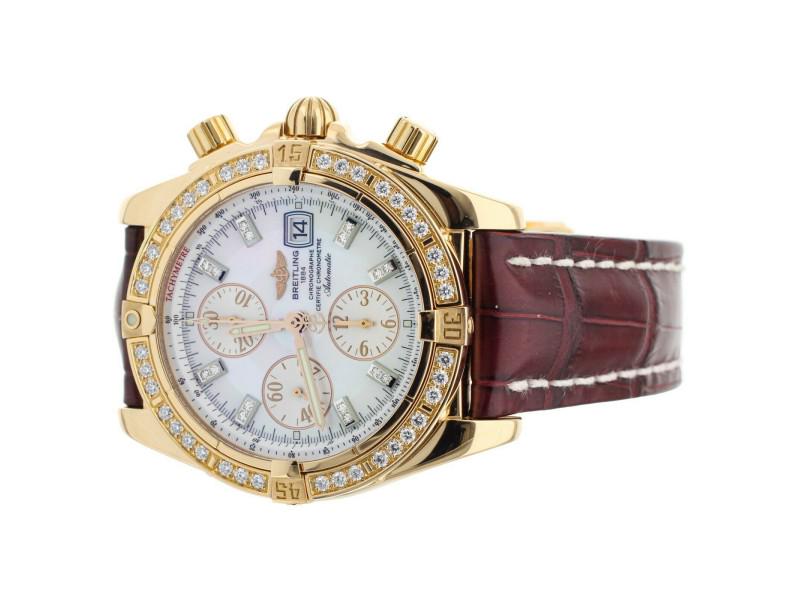 Breitling Chronomat Evolution Rose Gold Baguette Bezel 44mm