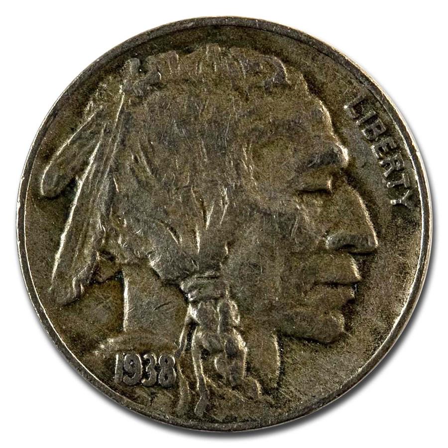 1938-D Buffalo Nickel XF: 1938-D Buffalo Nickel XF Product ID: 2017 Year: 1938 Grade: Extra Fine Grade Service: None Denomination: $0.05 Mint Mark: D - Denver Metal Content: 0 troy oz Purity: N/A