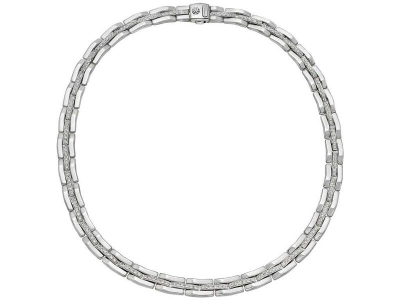 CHIMENTO Articulate Three Row Diamond Links 1.93 Tcw Necklace 18kt White Gold: CHIMENTO Articulate Three Row Diamond Links 1.93 Tcw Necklace 18kt White Gold Item Specifics:Base Metal: White GoldBrand: CHIMENTOChain Type: Round LinkColor: WhiteItem Length: 18'Main Stone: DiamondM