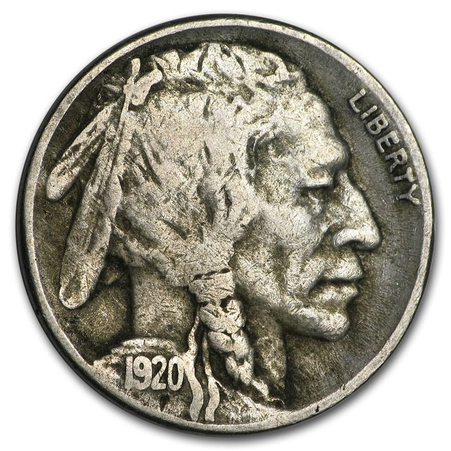 1920-S Buffalo Nickel Fine: 1920-S Buffalo Nickel Fine SKU: RBJ16577 Year: 1920 Grade: Fine Grade Service: None Denomination: $0.05 Mint Mark: S - San Francisco Metal Content: 0 troy oz Purity: N/A