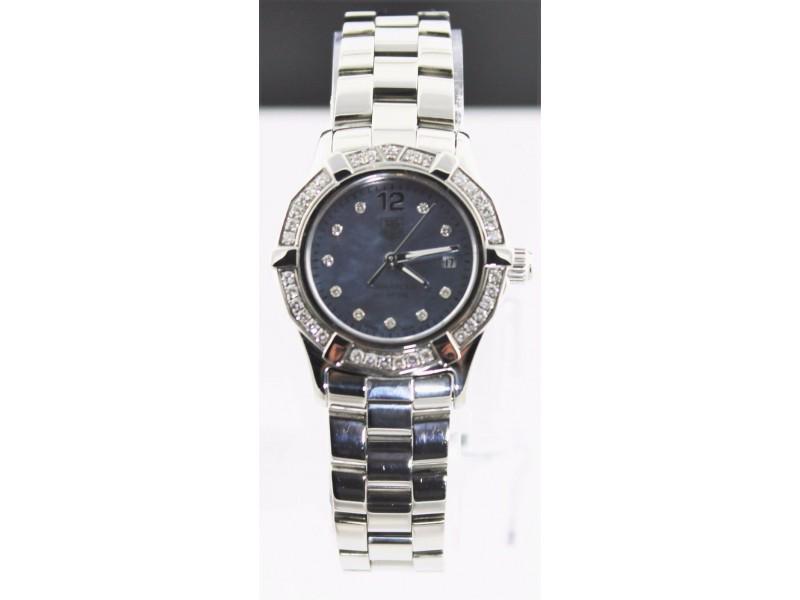 TAG HEUER AQUARACER WAF141J.BA0813 DIAMOND BLUE MOTHER PEARL LADIES LUXURY WATCH: TAG HEUER AQUARACER WAF141J.BA0813 DIAMOND BLUE MOTHER PEARL LADIES LUXURY WATCH Product Code: 274945801531-E Brand: TAG Heuer Condition: Pre-Owned Model: TAG Heuer Aquaracer Item Specifics: Age: