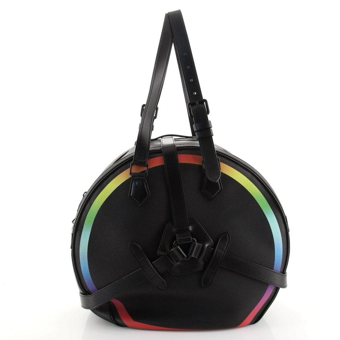Louis Vuitton Soft Hat Trunk Bag Rainbow Taiga Leather: Louis Vuitton Soft Hat Trunk Bag Rainbow Taiga Leather Exterior Color: Black, Multicolor Interior Color: Black Exterior Material: Leather Interior Material: Fabric Hardware Color: Black Accessorie