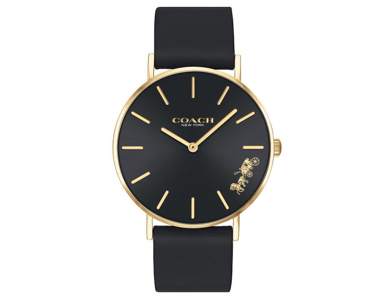 Coach womens Perry: Coach womens Perry Product Code: 14503333-39B2A Brand: Coach Condition: Never Worn Coach Women's Perry Stainless steel case, Leather strap, Black dial, Quartz movement, Scratch resistant mineral,