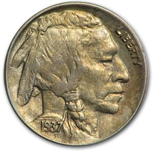 1937-D Buffalo Nickel AU: 1937-D Buffalo Nickel AU Product ID: RBJ26263 Year: 1937 Grade: Almost Unc Grade Service: None Denomination: $0.05 Mint Mark: D - Denver Metal Content: 0 troy oz Purity: N/A