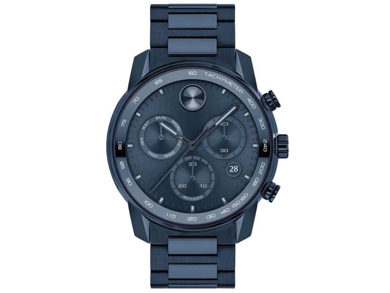 Movado mens Bold Verso: Movado mens Bold Verso Product Code: 3600742-39B2A Brand: Movado Condition: Never Worn Stainless steel case, Stainless steel bracelet, Blue dial, Quartz movement, Scratch resistant sapphire, Water res