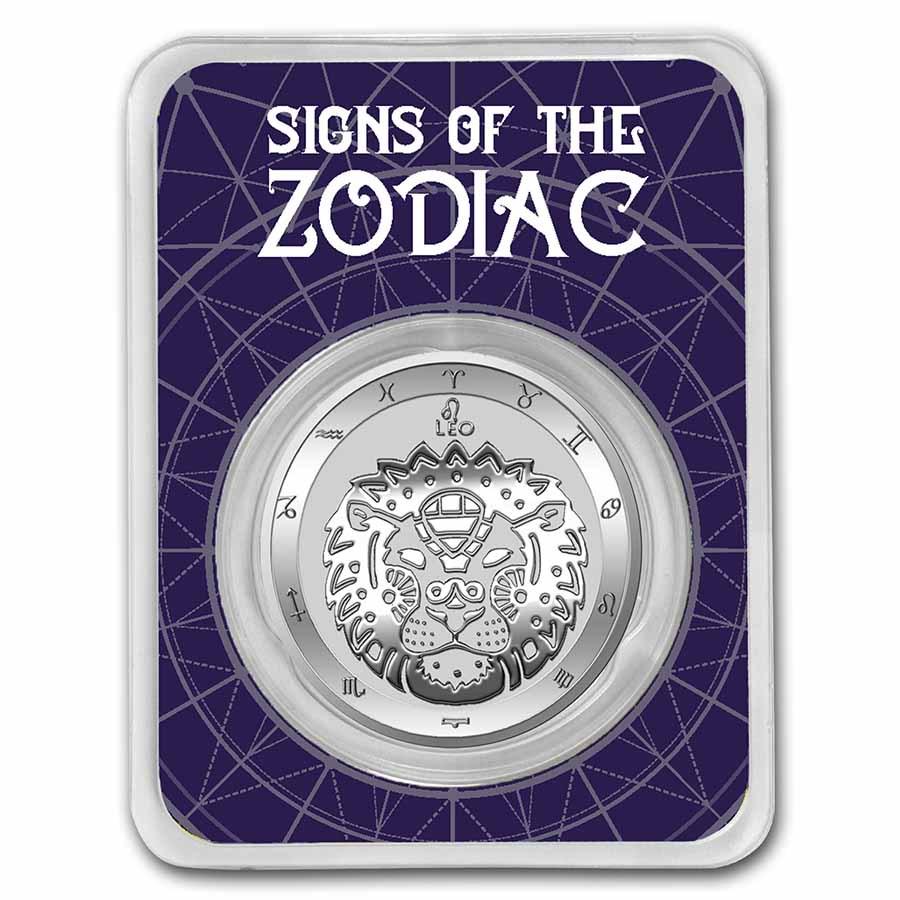 2022 Tokelau 1 oz Silver $5 Zodiac Series: Leo BU (TEP): 2022 Tokelau 1 oz Silver $5 Zodiac Series: Leo BU (TEP) Product ID: 242380 Year: 2022 Grade: Brilliant Unc Grade Service: Other Denomination: 5 Dollars Mint Mark: N/A - Not Available Meta