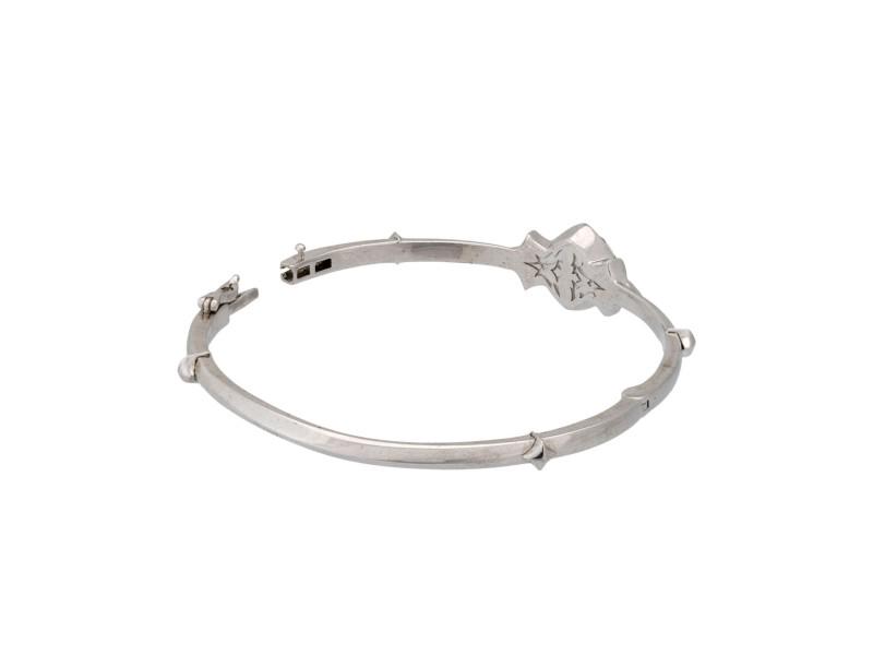 Stephen Webster 925 Sterling Silver & Crystal Haze Superstud Bangle Bracelet: Stephen Webster 925 Sterling Silver & Crystal Haze Superstud Bangle Bracelet Product Code: 263657006034-E Brand: Stephen Webster Condition: Never Worn Metal: Sterling Silver Stone: Crystal Size an