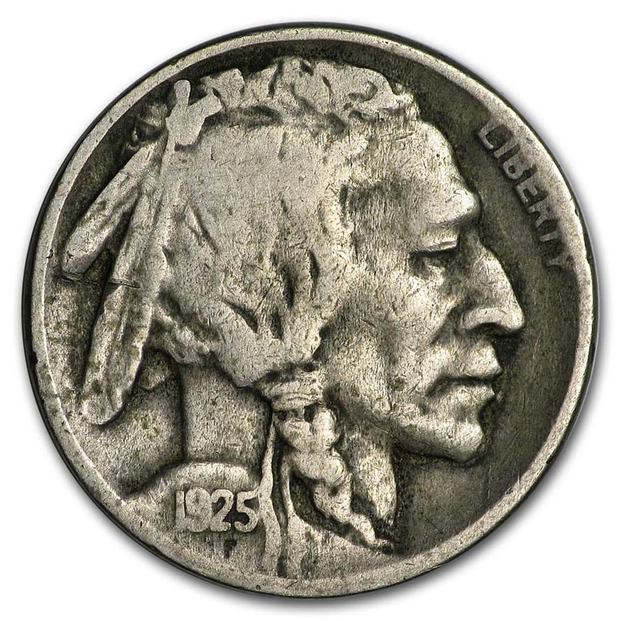 1925-D Buffalo Nickel VG: 1925-D Buffalo Nickel VG Product ID: 36994 Year: 1925 Grade: Very Good Grade Service: None Denomination: $0.05 Mint Mark: D - Denver Metal Content: 0 troy oz Purity: N/A