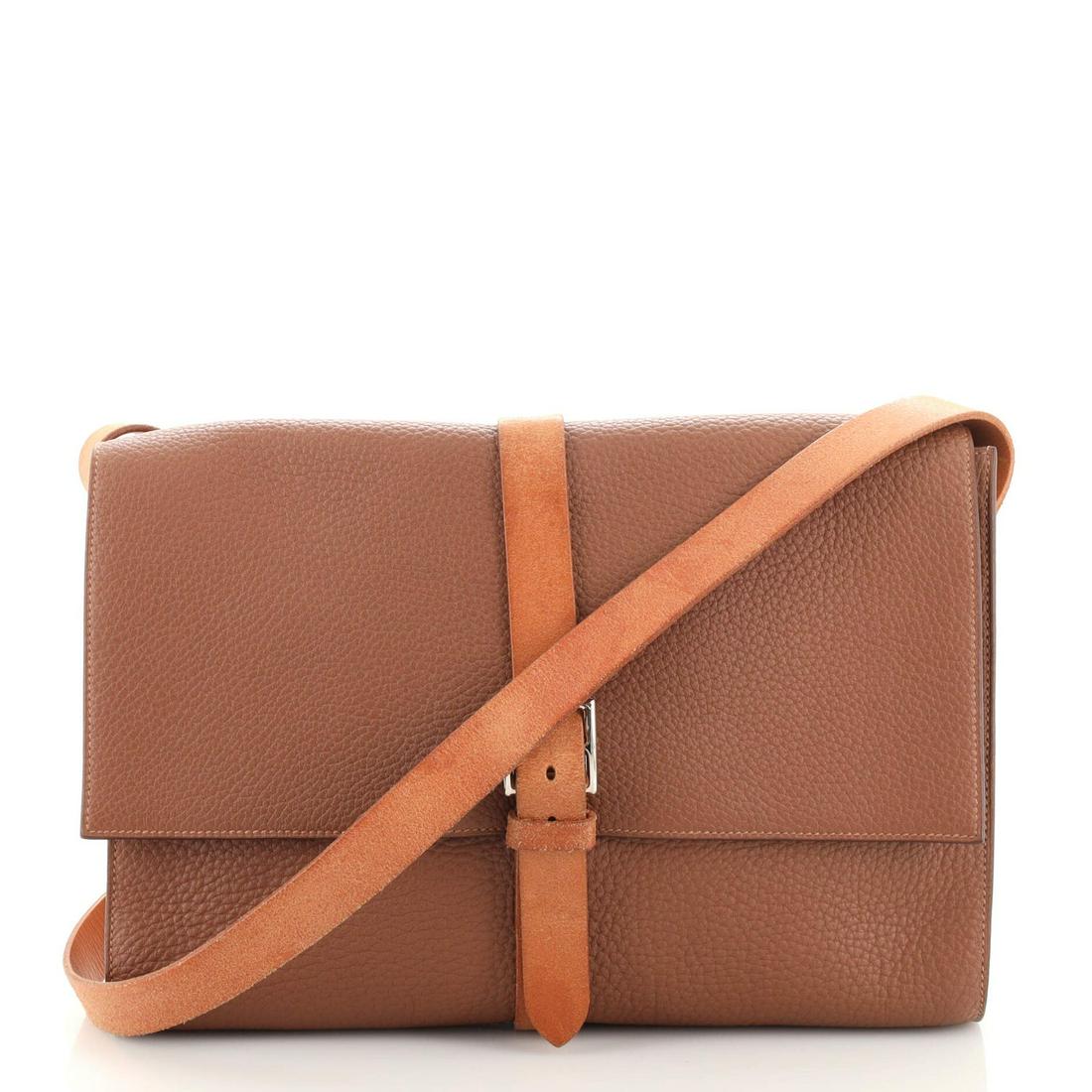 Hermes Etriviere II Messenger Fjord: Hermes Etriviere II Messenger Fjord Exterior Color: Brown Interior Color: Brown Exterior Material: Leather Interior Material: Leather Hardware Color: Palladium Accessories: No Accessories