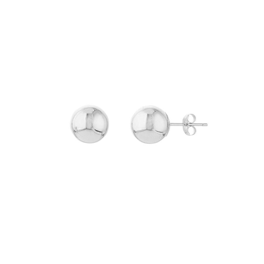 14K White Gold 8 mm Ball Stud Earrings: 14K White Gold 8 mm Ball Stud Earrings Product Id: 242826 Purity: 14K Finish: Polished Earring Closure: Post & Nut Earring Type: Studs