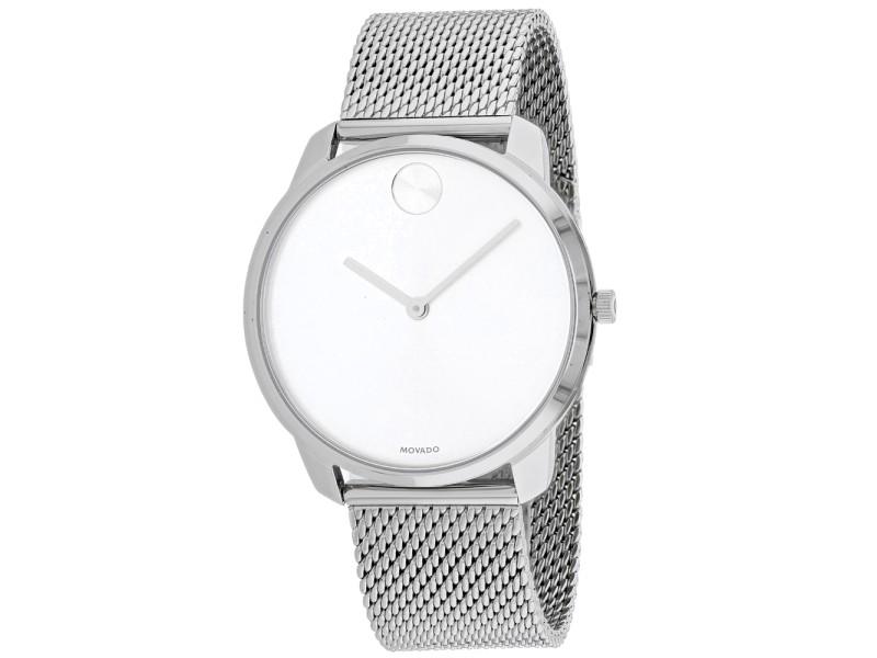 Movado mens Bold: Movado mens Bold Product Code: 3600589-39B2A Brand: Movado Condition: Never Worn Details: Stainless steel case, Stainless steel bracelet, Silver dial, Quartz movement,Scratch resistant mineral, Water