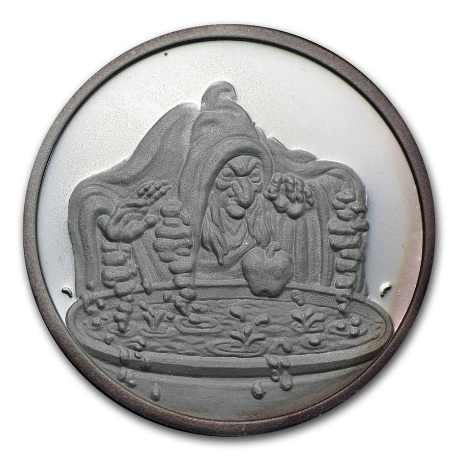 1 oz Silver - Disney's Snow White 50th Anniv The Witch, Box & COA: 1 oz Silver - Disney's Snow White 50th Anniv The Witch, Box & COA Product ID: 35519 Year: 1987 Grade: None Grade Service: None Denomination: 1 oz Mint Mark: N/A - Not Available Metal Cont