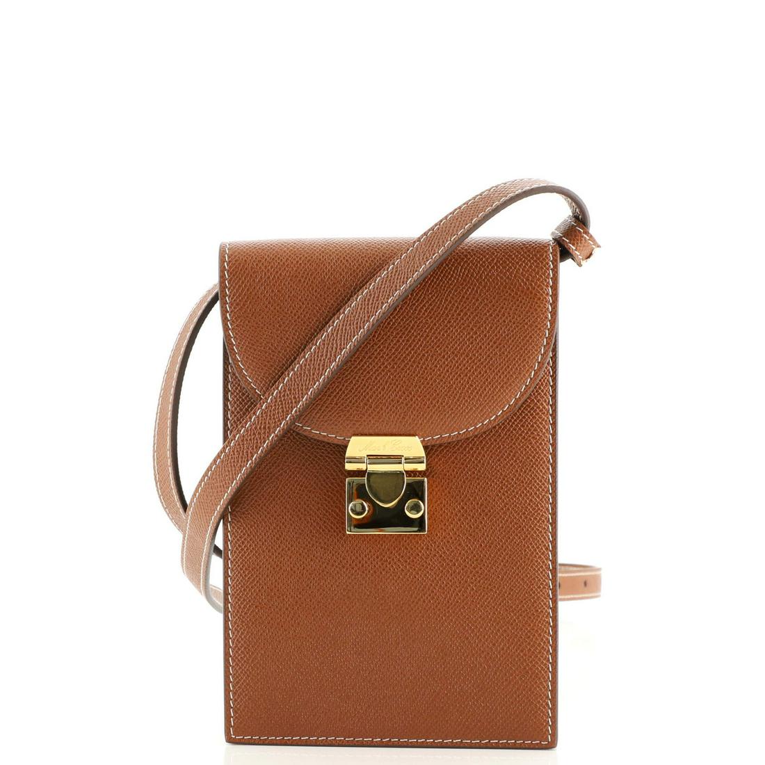 Mark Cross Uptown Crossbody Belt Bag Leather: Mark Cross Uptown Crossbody Belt Bag Leather Exterior Color: Brown Interior Color: Red Exterior Material: Leather Interior Material: Leather Hardware Color: Gold Accessories: Dust bag Ite